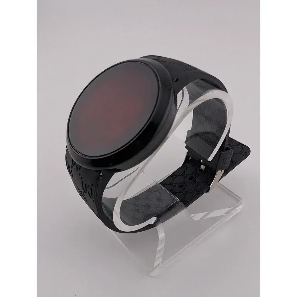 Classic Round Watch LED‎ Touch Screen Digital Black Silicone Band- New Battery